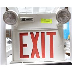 ON CHOICE:  EXIT SIGN WITH EMERGENCY LIGHTS