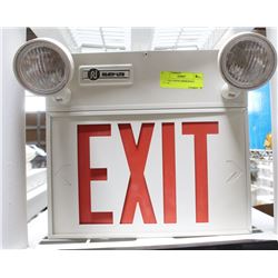 ON CHOICE:  EXIT SIGN WITH EMERGENCY LIGHTS