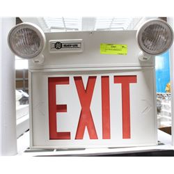 ON CHOICE:  EXIT SIGN WITH EMERGENCY LIGHTS