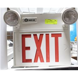 ON CHOICE:  EXIT SIGN WITH EMERGENCY LIGHTS