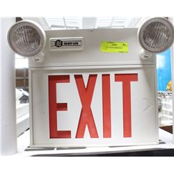 ON CHOICE:  EXIT SIGN WITH EMERGENCY LIGHTS