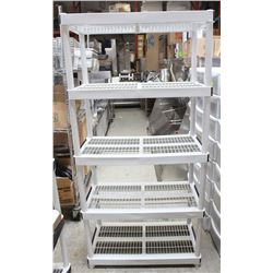 STORAGE SHELF 36"X18"X78"H, 5 SHELVES