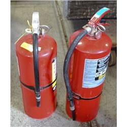 ON CHOICE:  LOT OF TWO 20LB FIRE EXTINGUISHERS