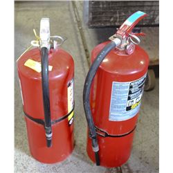 ON CHOICE:  LOT OF TWO 20LB FIRE EXTINGUISHERS