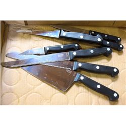 SET OF LASER ETCHED KITCHEN KNIVES -