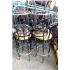Image 1 : 8 BLACK & METAL SWIVEL BAR STOOLS WITH FOOT RESTS