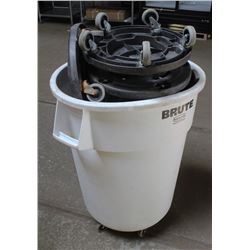 LOT OF 2 RUBBERMAID GARBAGE CAN DOLLIES WITH