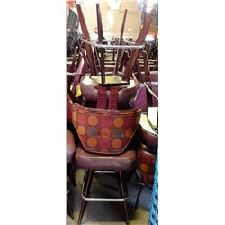 SWIVEL CURVED-BACK PADDED CHAIR