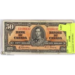 CANADIAN 1937 $50 BILL
