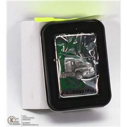 NEW ZIPPO STYLE LIGHTER W/ A SEMI-TRUCK ON IT