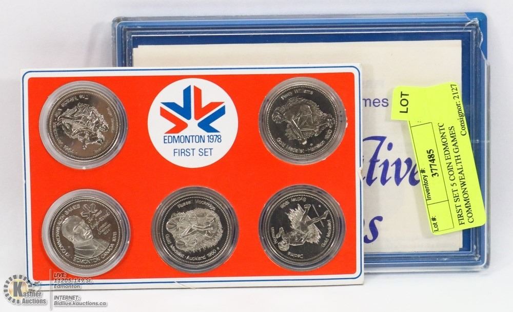 FIRST SET 5 COIN EDMONTON COMMONWEALTH GAMES
