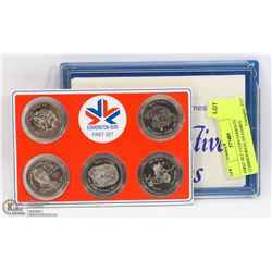 FIRST SET 5 COIN EDMONTON COMMONWEALTH GAMES