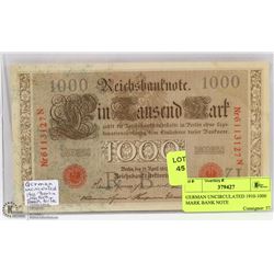 GERMAN UNCIRCULATED 1910-1000 MARK BANK NOTE