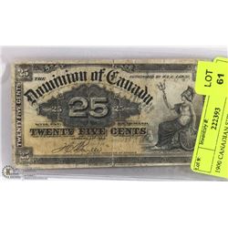 1900 CANADIAN SHINPLASTER