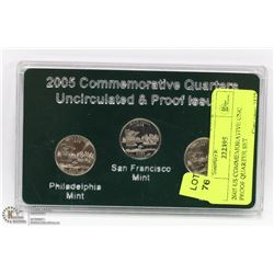2005 US COMMEMORATIVE UNC PROOF QUARTER SET