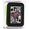 Image 1 : NEW ZIPPO STYLE LIGHTER W/ SKULLS & ROSES