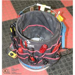 HUSKY TOOL BUCKET BAG W/ TOOLS