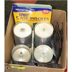 LARGE BOX W/NEW CDR'S (50), OVER 200