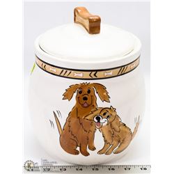 DOG BISCUIT CANISTER WITH LID