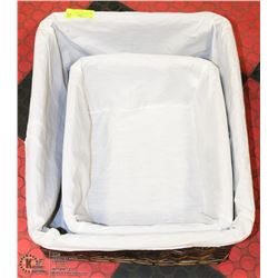 PAIR OF WICKER STORAGE BASKETS