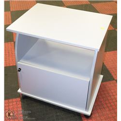 GREY CABINET ON WHEELS