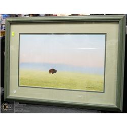 FRAMED BUFFALO PRINT BY JOSH KOLAY