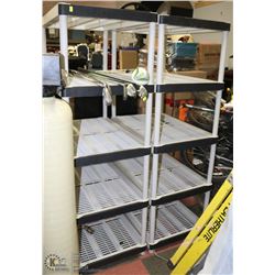 PAIR OF 6' PLASTIC SHELVING