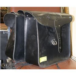 PAIR OF GENUINE LEATHER SADDLE BAGS