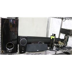 6PC LG SURROUND SOUND SPEAKER SYSTEM, INCLUDES