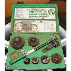 GREENLEE KNOCKOUT PUNCH SET MISSING A PIECE.