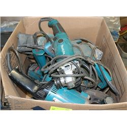 BOX OF ASSORTED MAKITA POWER TOOLS