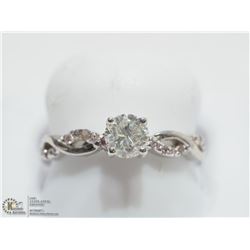 2) 14K WHITE GOLD DIAMOND & PINK DIAMONDS RING