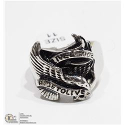 8) STAINLESS "LIVE TO RIDE, RIDE TO LIVE" RING