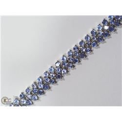 9) STERLING SILVER TANZANITE  BRACELET