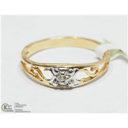 18) 10K YELLOW GOLD DIAMOND BABY RING
