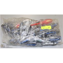 BAG OF MASTERCRAFT SCREWDRIVERS AND TOOLS
