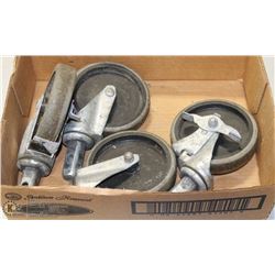 LOT OF 4 BAKER STAGING WHEELS