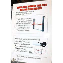 NEW 10,000LB HEAVY DUTY TWO POST AUTO LIFT