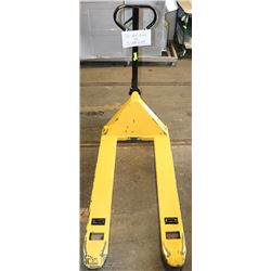 YELLOW PALLET JACK 5000LBS, 7 DAY WARRANTY