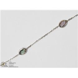 48) 14K WHITE GOLD ALEXANDRITE BRACELET