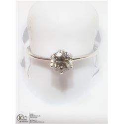 50) 10K WHITE GOLD DIAMOND SOLITAIRE RING