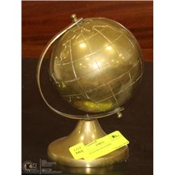 BRASS GLOBE ON STAND