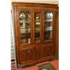 Image 1 : LARGE CHINA CABINET WITH GLASS DOOR AND SHELVES