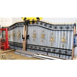 20FT HEAVY DUTY BI-PARTING WROUGHT IRON DRIVEWAY