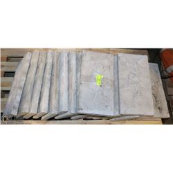 LOT OF 20 CONCRETE STEPPING/BORDER STONES 8"X16"