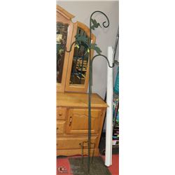 SET OF 2 WROUGHT IRON HANGING PLANT STAKES -
