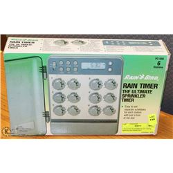 6 STATION RAINBIRD RAIN TIMER, SPRINKLER TIMER W/