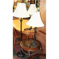 3PC LAMP SET FLOOR ANDE 2 TABLE LAMPS