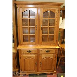 OAK CHINA CABINET 40"X18"X72"H