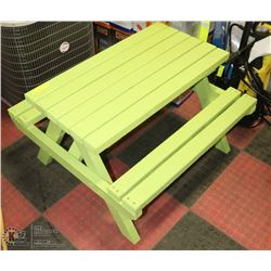 KIDS PICNIC TABLE 33"X32.5"X22"H